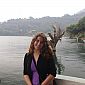 Sonia devant le Lac Atitlan