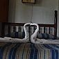 Dans les hôtels les serviettes sont présentées en forme de cygnes