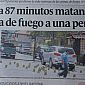 Traduction, au Honduras, une personne meurt toutes les 87 minutes avec une arme à feu...