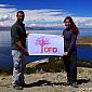 Une petite pensée pour Olivier, notre développeur préféré, au milieu du lac Titicaca !