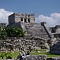 Tulum ruines Maya avec un iguane en premier plan !