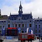 Le bâtiment de la Marine chilienne, place Sotomayor à Valparaíso